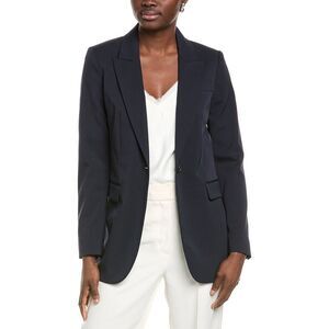 Michael Kors Collection Womens Wool-Blend Jacket, Blue